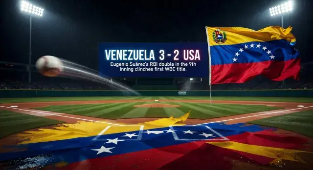 Venezuela wins first World Baseball Classic title, defeating U.S. 3-2 on Eugenio Suárez's RBI double